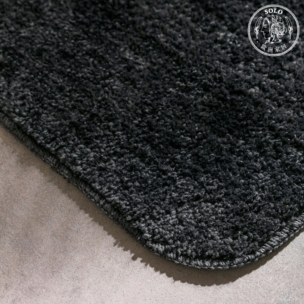 【SOLO歐洲家居】LCW Home 40x60cm 炭黑極簡防滑吸水浴室地墊 迅速吸乾濕腳, , large