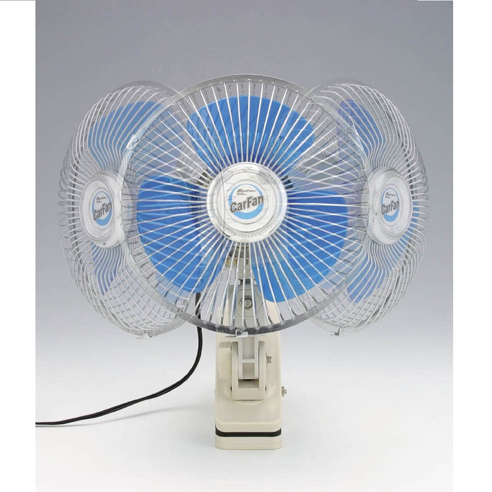 【Da Ji Industry】12V Japanese-Style Car Fan - Clip-On 20CM/8-Inch - Cigarette Lighter Plug CF Series (Car Fan, Da Ji Industry), , large