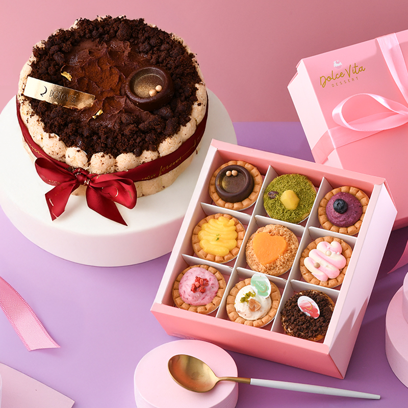 【多茄米拉】米拉繽紛塔九宮格＋皇家提拉米蘇（贈保冰袋）, , large