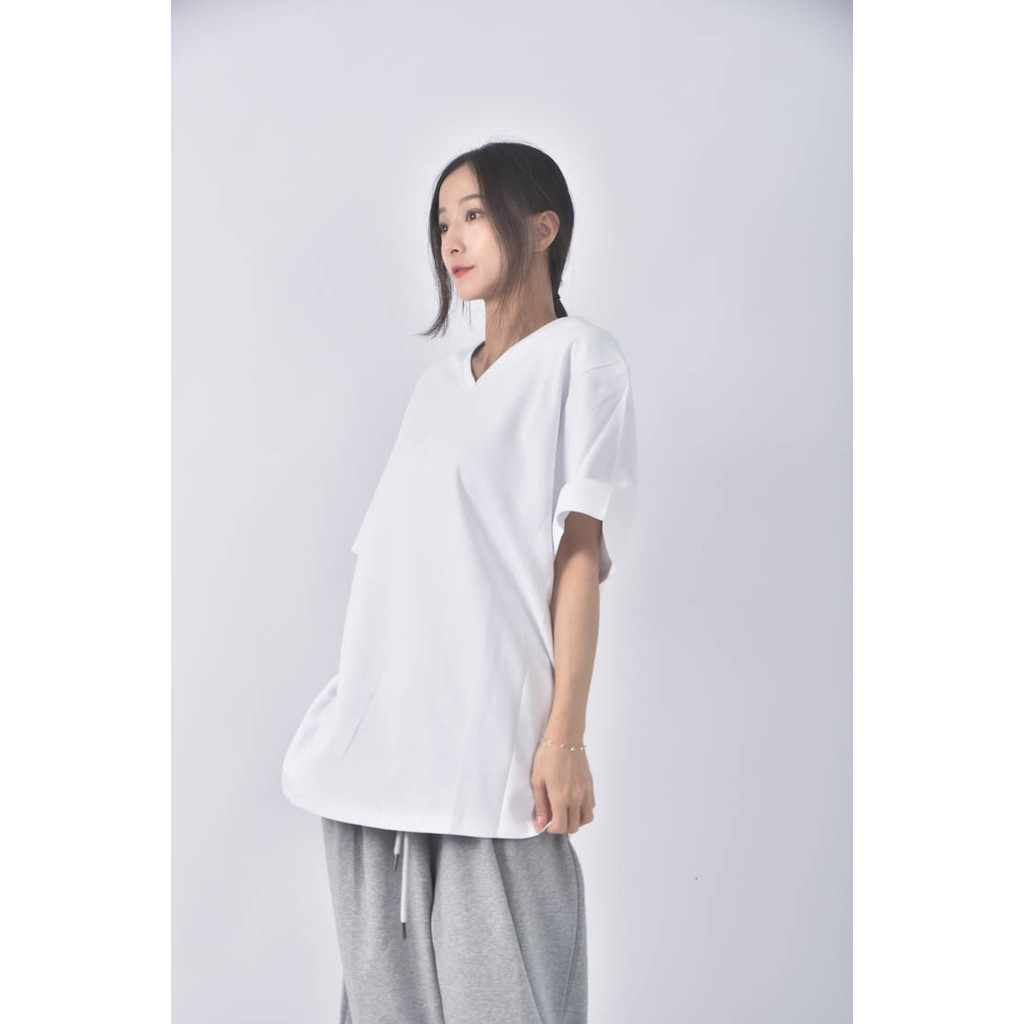 (XL) lalala素面白色短袖上衣二手衣, , large