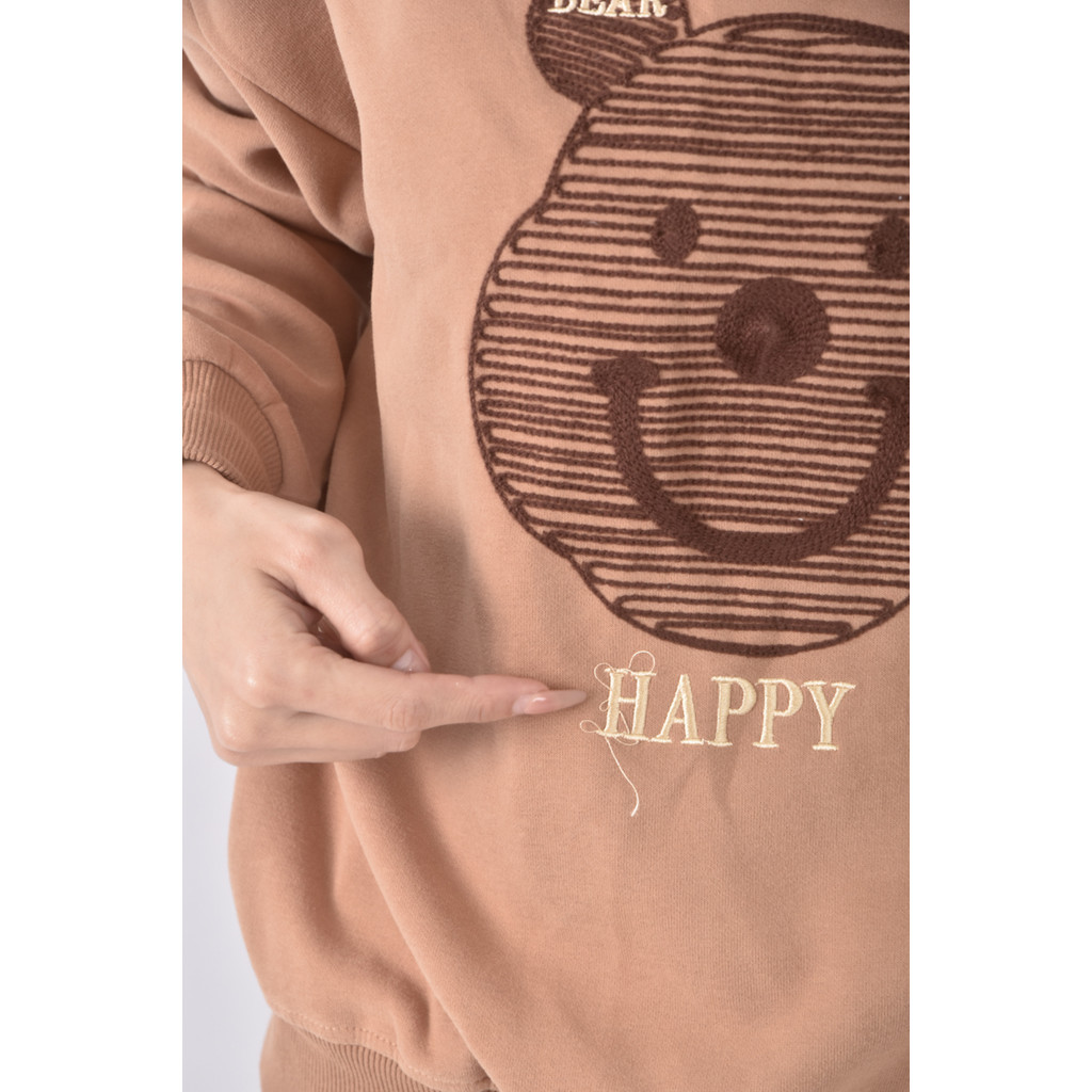 (XL) yes棉質大熊棕色長袖上衣二手衣, , large