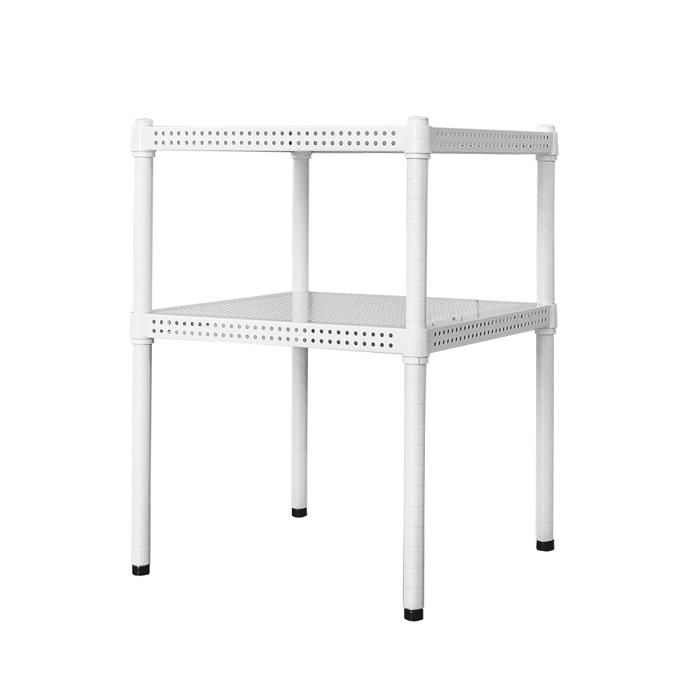 【Y HOUSE】45x45x60cm perforated board two-layer rack perforated board rack iron rack - painted white, , large