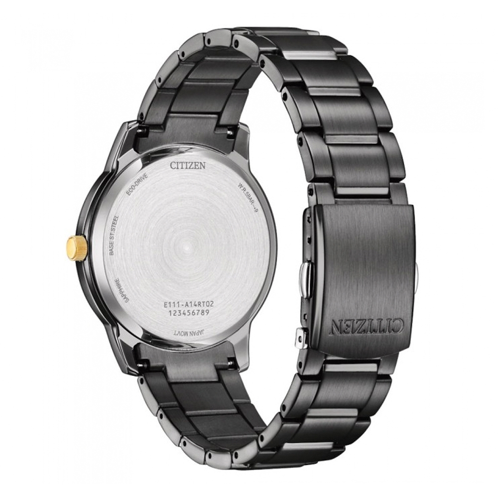 CITIZEN 星辰 光動能簡約手錶-黑/40mm BM6976-72E, , large