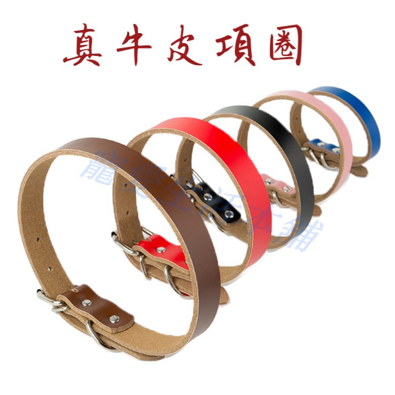 【寵愛生活本舖】寵物真牛皮項圈 狗項圈 貓項圈 有大尺碼！