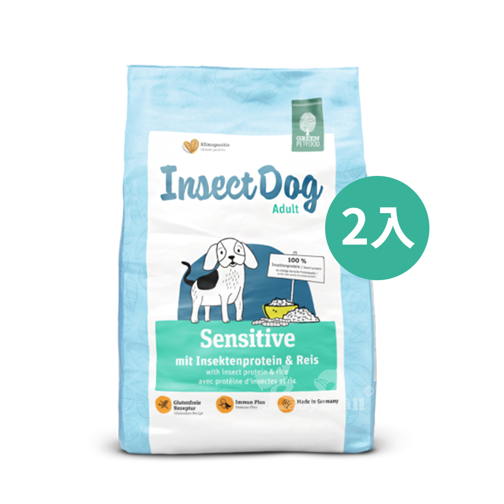 【倆寶貝精品館】Green Petfood德國綠自然 昆蟲蛋白+大米 無麩質低敏成犬飼料900g, , large