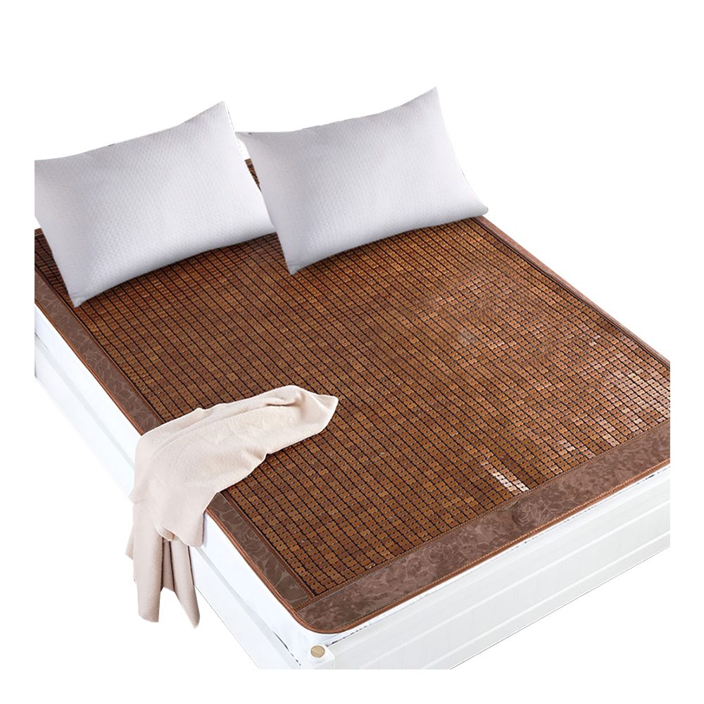 【三浦太郎】頂級牛筋繩冰川碳化楠竹3D透氣單人麻將蓆(麻將蓆/涼蓆)(B0515-S), , large