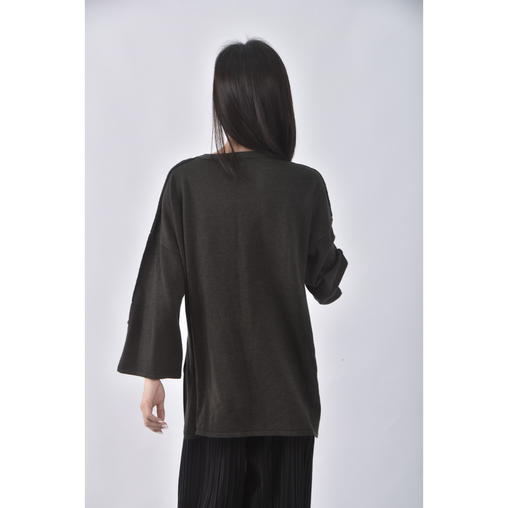 (L) umooie黑色長袖上衣二手衣, , large