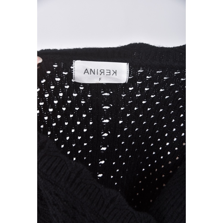 (S) anirek質感黑色短袖上衣二手衣, , large