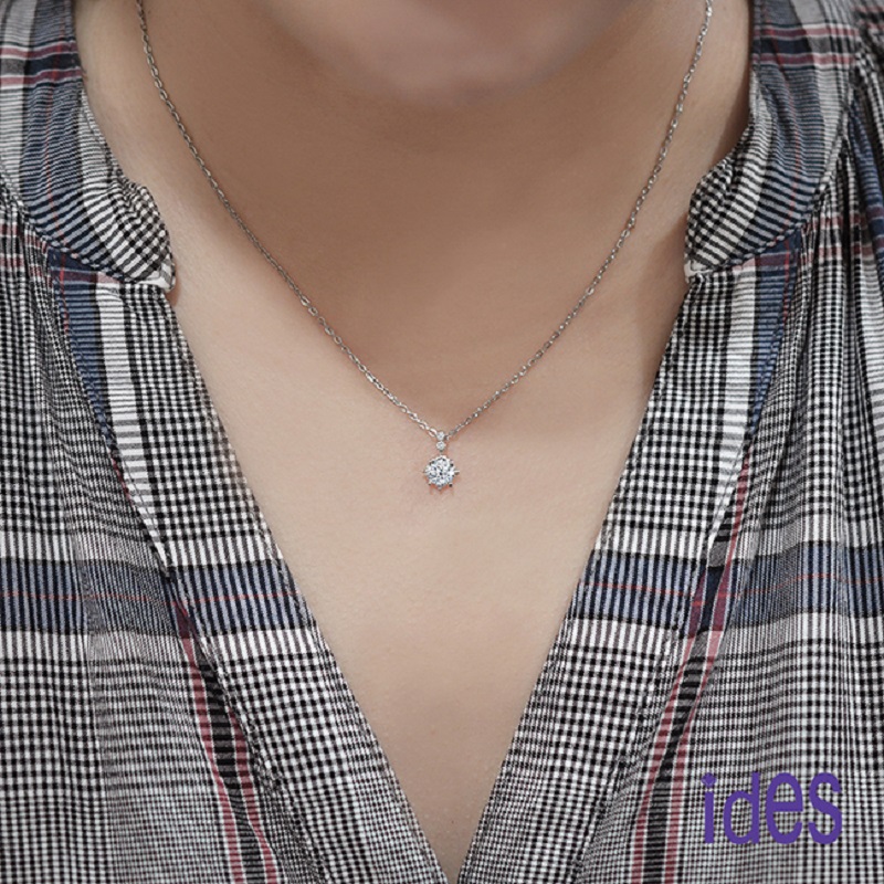 [ides愛蒂思] 設計款50分D/E色極致EX車工鑽石項鍊鎖骨鍊5選1 (款式選項請於訂單備註), , large