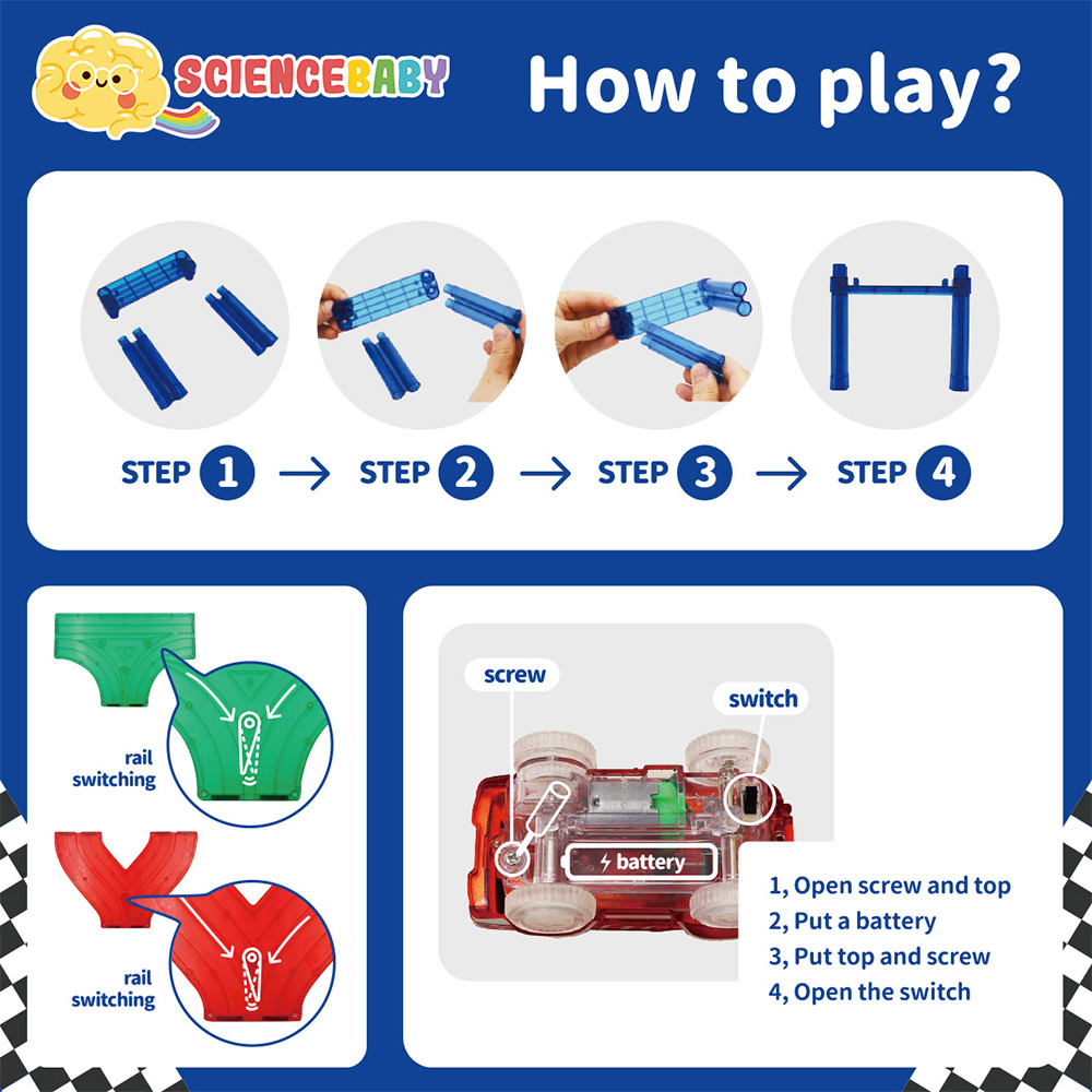 【啾愛你】ScienceBaby電動軌道車112片, , large