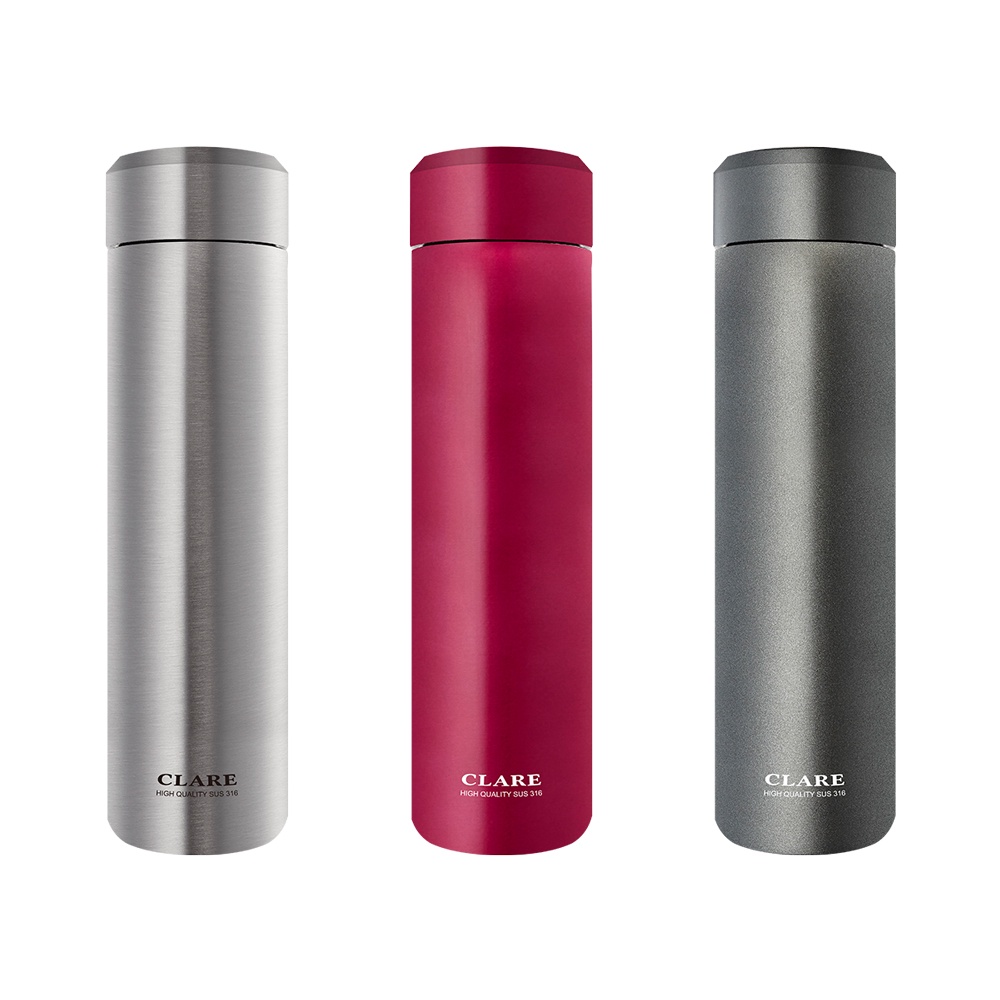 CLARE 可蕾爾 晶鑽316不鏽鋼真空全鋼杯 鐵灰230cc-Leidea樂德兒, , large