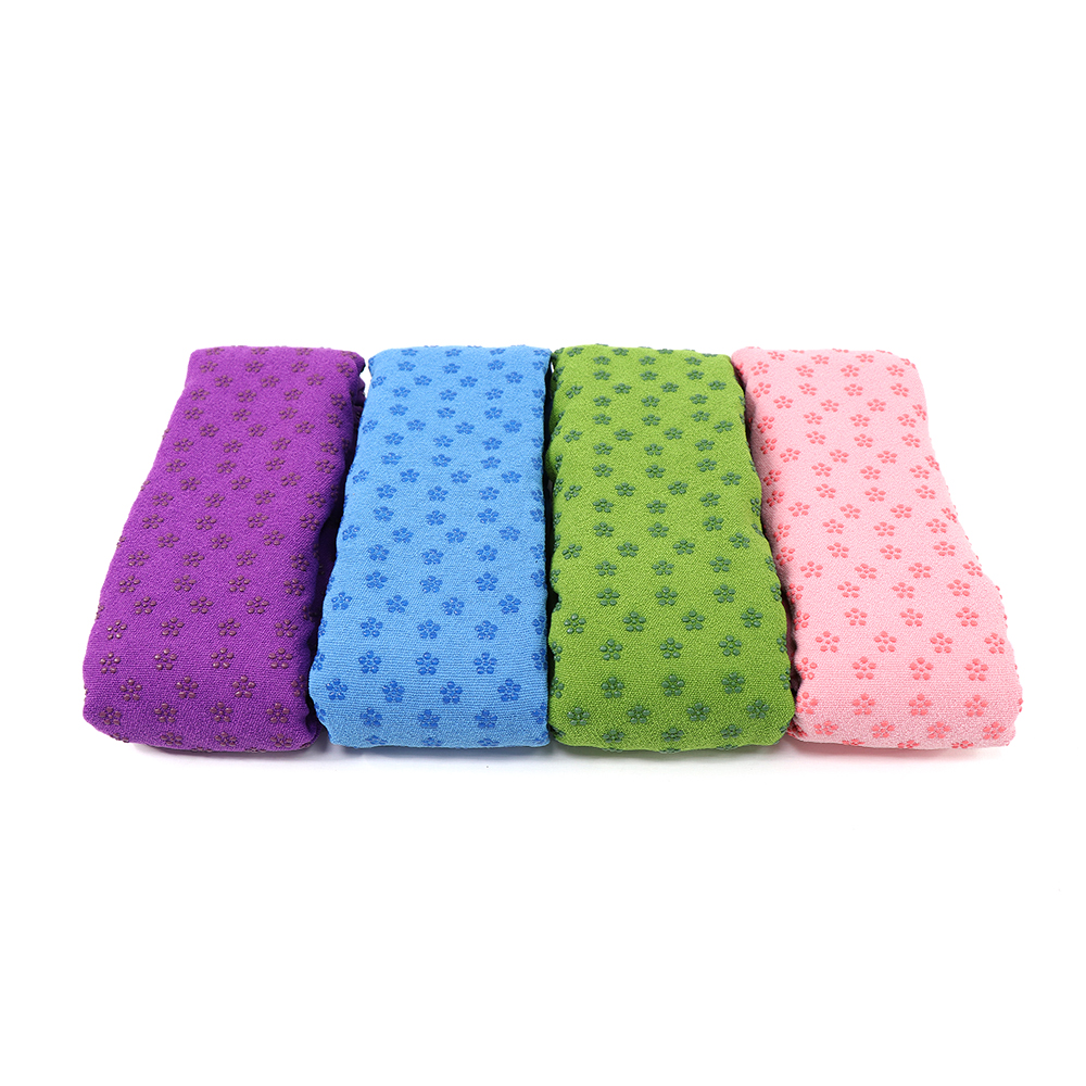 Yoga Towel with anti-slip dots, 草綠, large