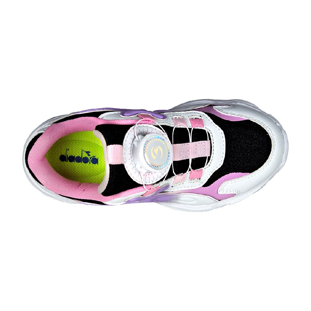 DIADORA迪亞多那 疾光兒童運動鞋 童運動鞋 童鞋 寬楦 透氣 康特杯 保護後跟 抗菌 除臭 吸震 減壓 黑藍 黑紫, , large