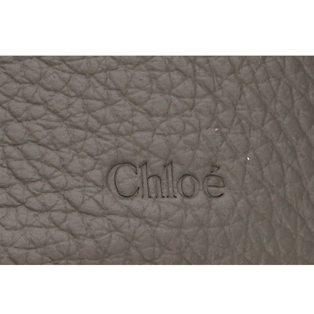 CHLOE' Alphabet C Logo 牛皮迷你三折短夾/羊絨灰, , large