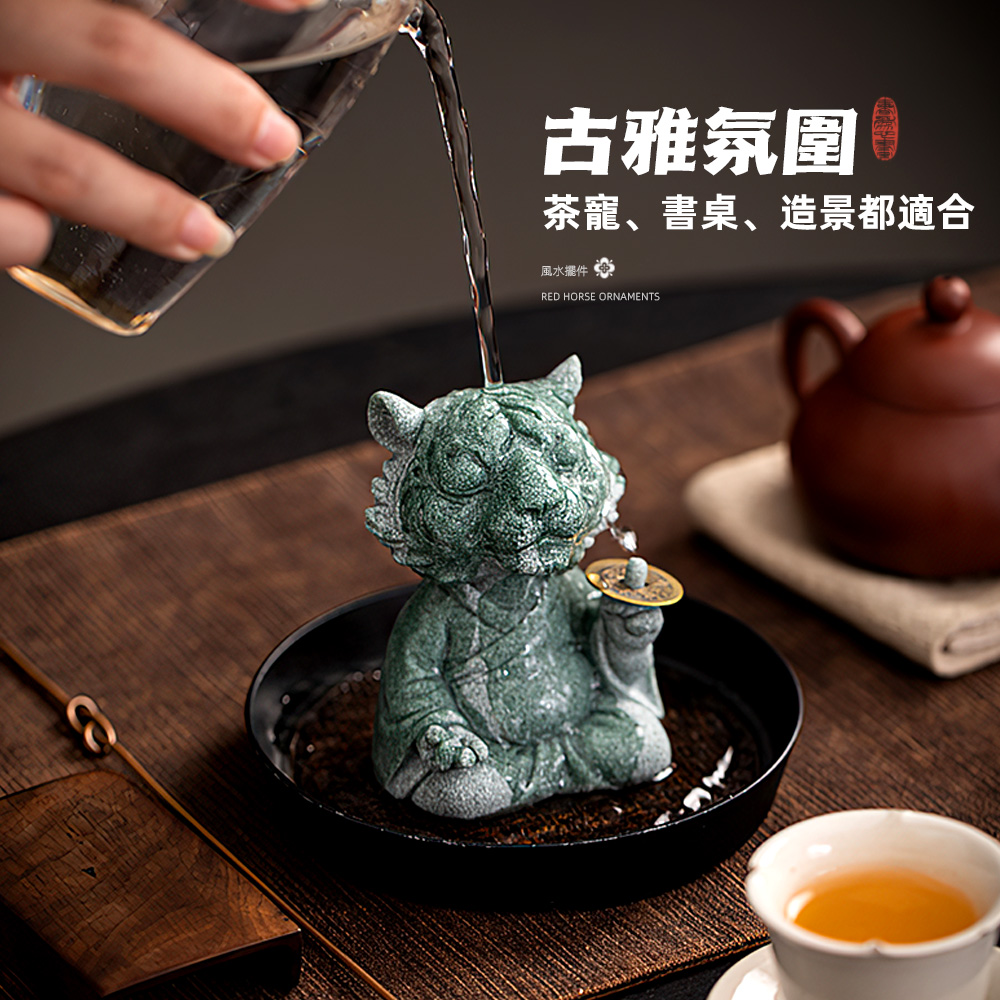 【上手家居】招財靈猴風水擺件 聰慧靈猴(招財擺飾/招財擺件/馬上有錢/開運/青砂石擺件), , large