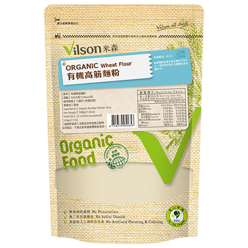 【米森 vilson】有機高筋麵粉(500g/包)●有效日期2026.07.07, , large