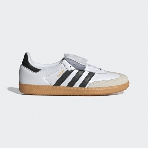 Kixpress-Adidas Samba LT W 男女 休閒鞋 運動 復古 德訓鞋 翻蓋鞋舌 焦糖底 白黑 [IG4279], , large