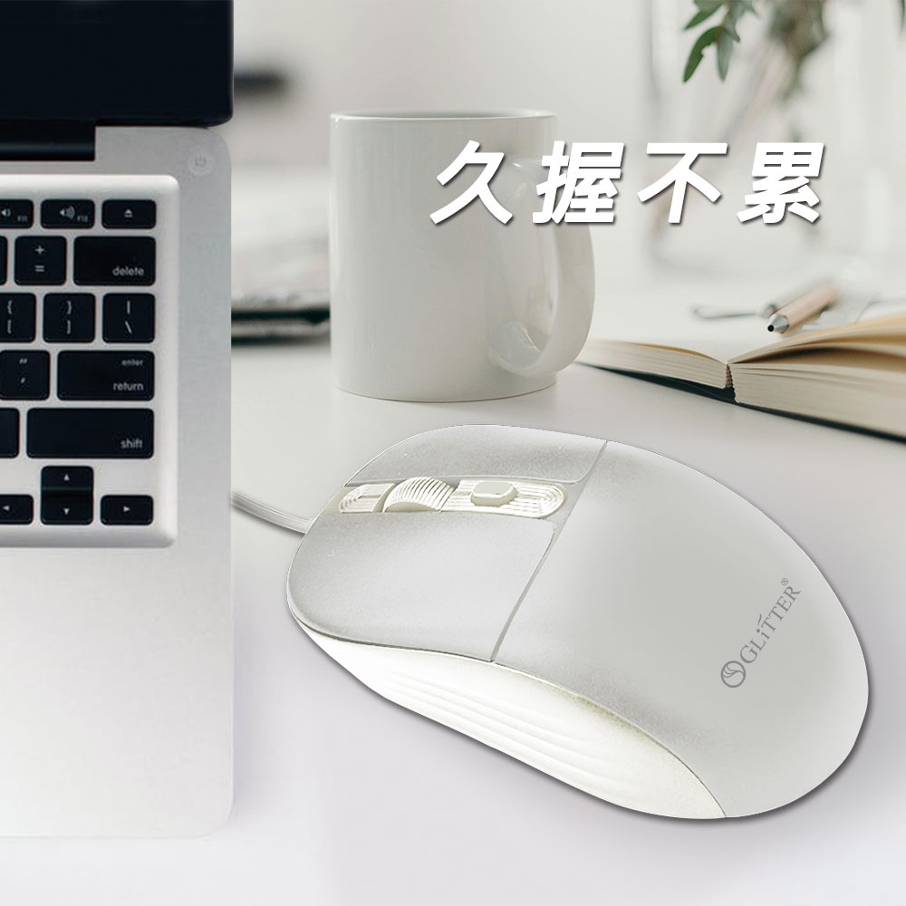 GliTTER GT-855 USB有線光學滑鼠 三段DPI調整 多鍵設計, , large