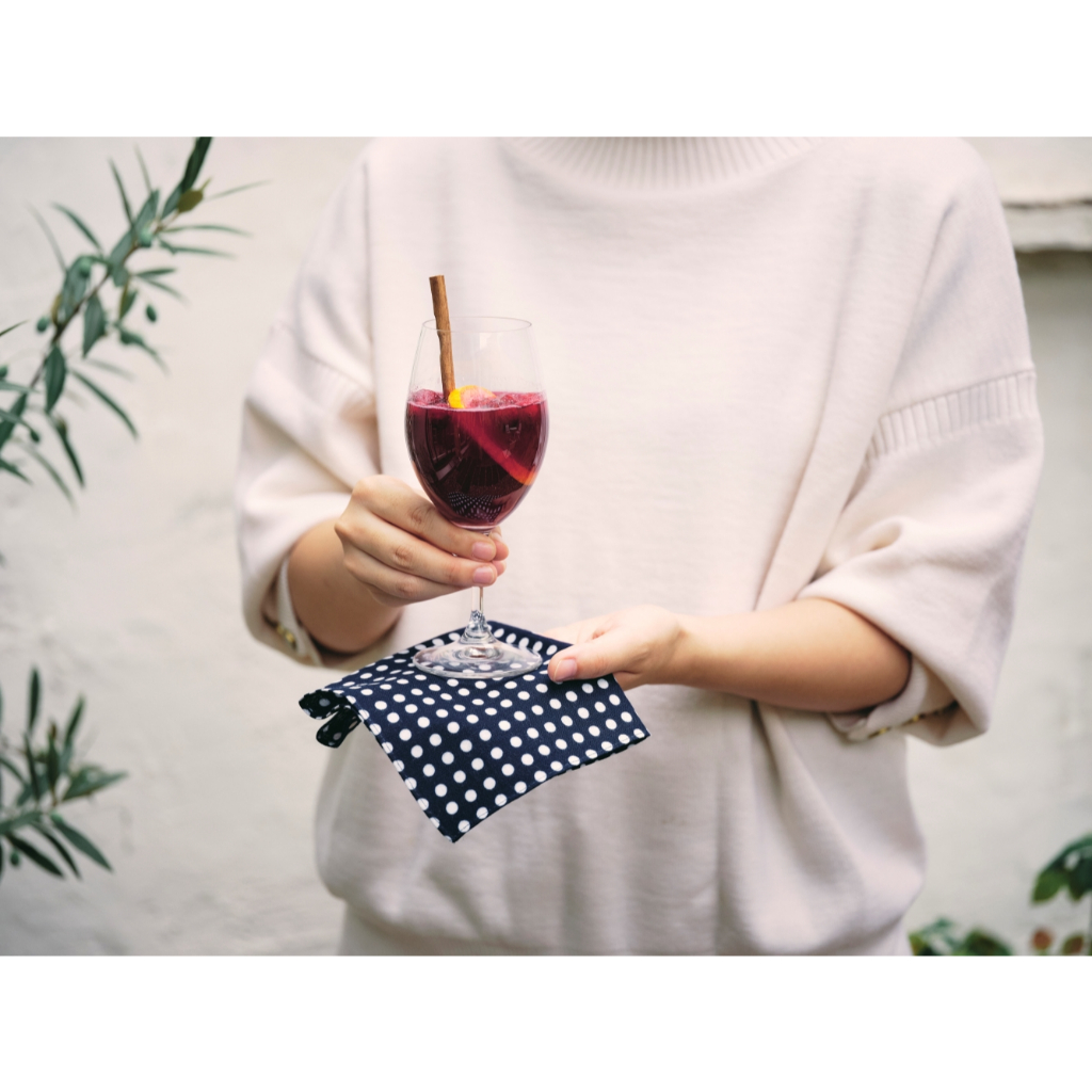 日本選物~ 日本製 KAMAWANU 紅酒/雞尾酒餐巾 全棉 方巾 多功能手巾 手帕 27x27 cm (傘), , large