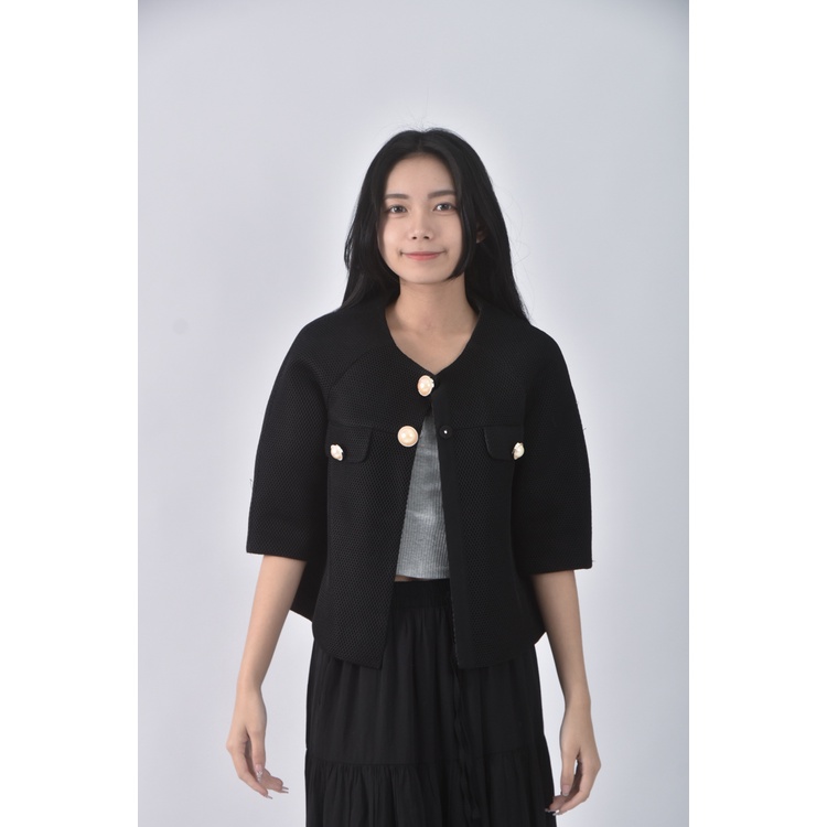 (S) moma質感黑色外套二手衣