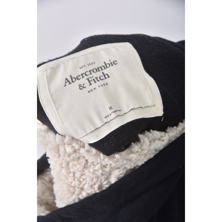 (S) abercrombie fitch內刷毛藍色長袖上衣二手衣, , large