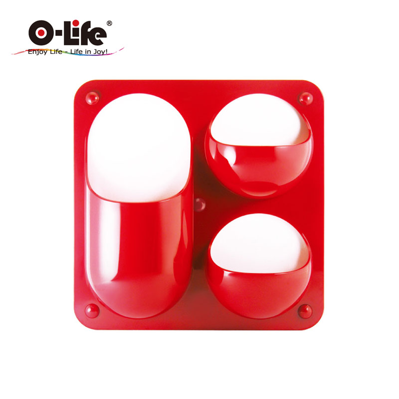【O-Life】磁吸式壁掛收納盒-C款紅色, , large