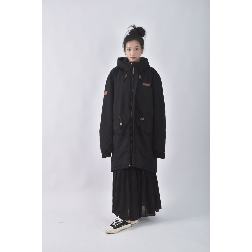 (XL) one boy長版黑色外套二手衣, , large