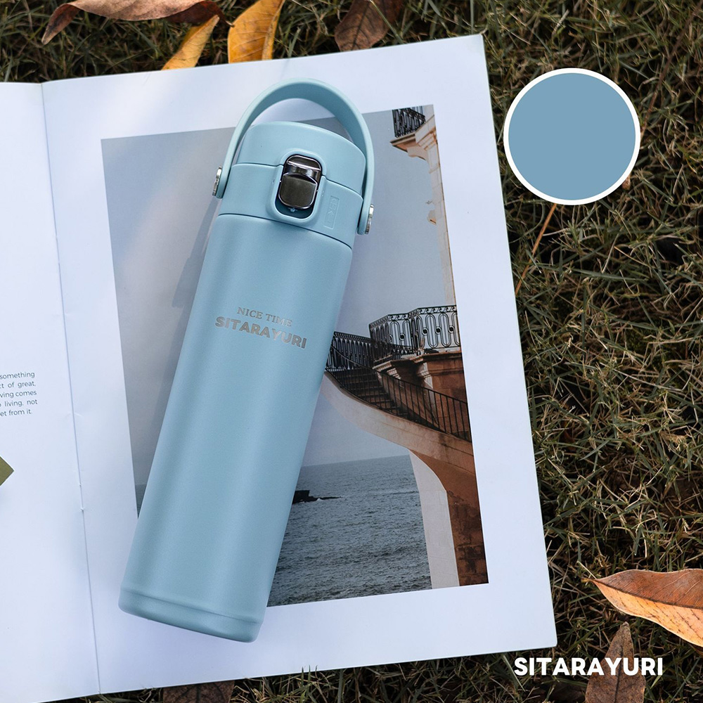 【H&R安室家】SITARAYURI 雙飲手提304不鏽鋼保溫瓶500ml(H79), , large