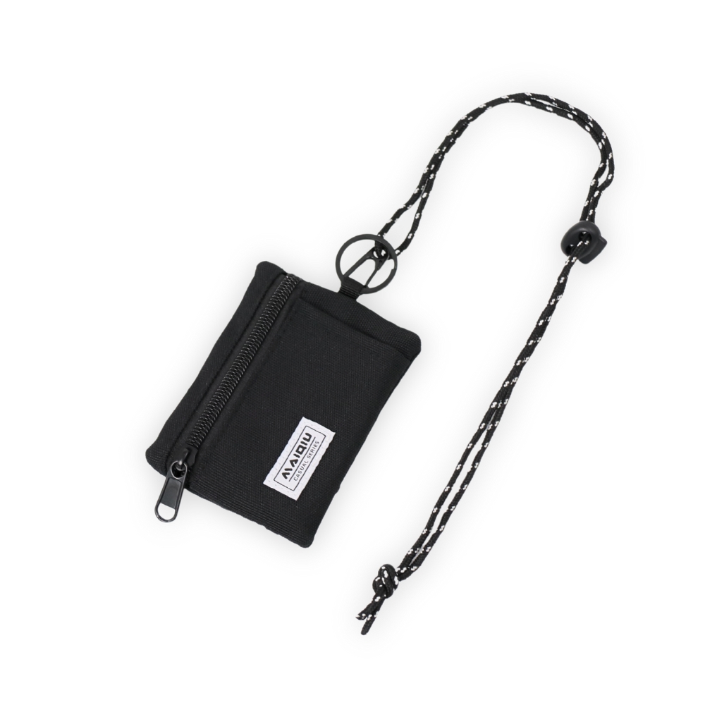 【MQ】證件零錢掛包/零錢包-黑色 悠遊卡包 信用卡包 學生錢包 零錢包 掛頸包