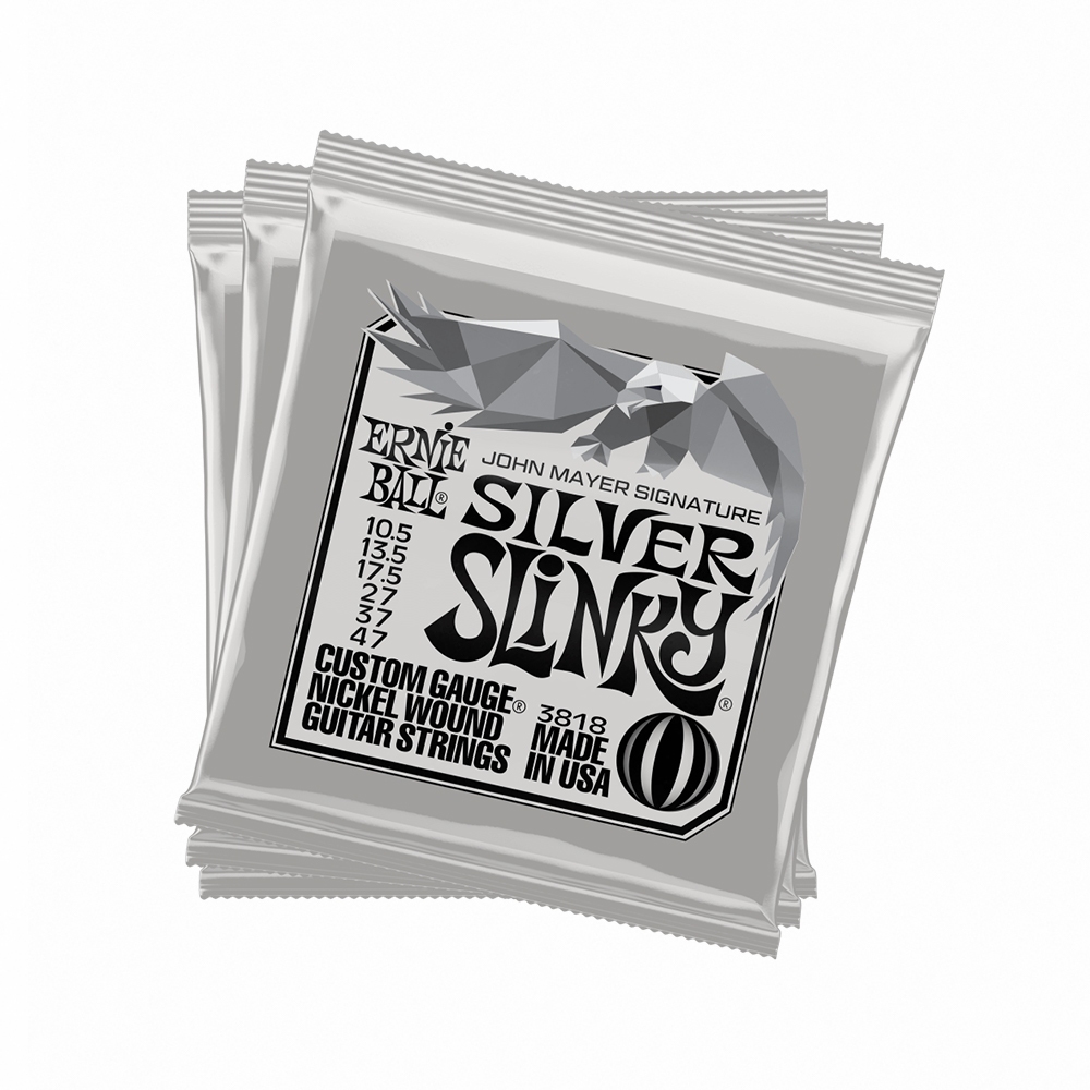 ERNIE BALL 3818 John Mayer Silver Slinky 電吉他套弦 10.5-47【敦煌樂器】, , large