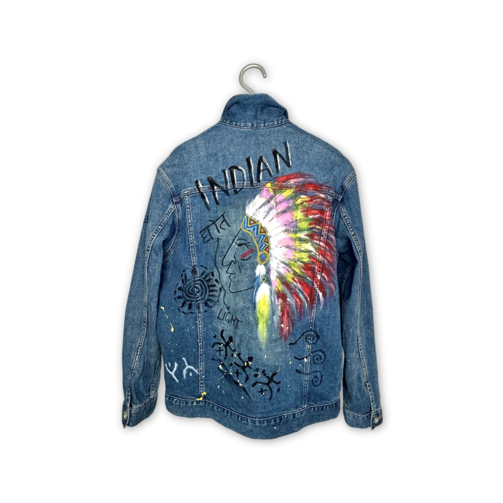  Designer Indian style denim jacket, , large