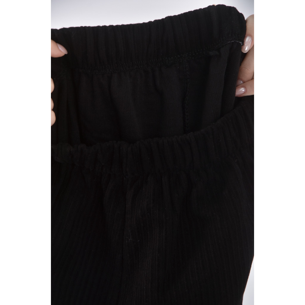 (M) 質感開衩黑色長裙二手衣, , large