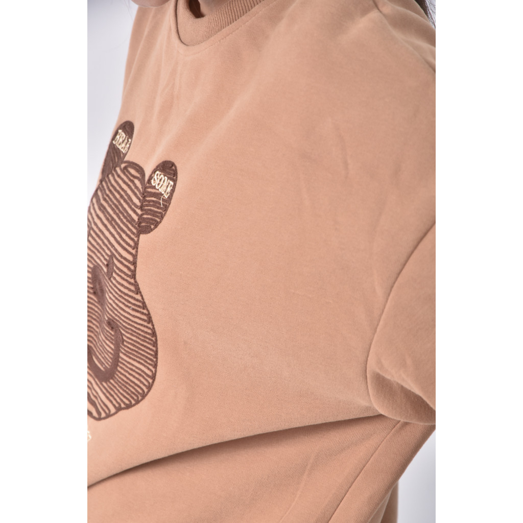 (XL) yes棉質大熊棕色長袖上衣二手衣, , large