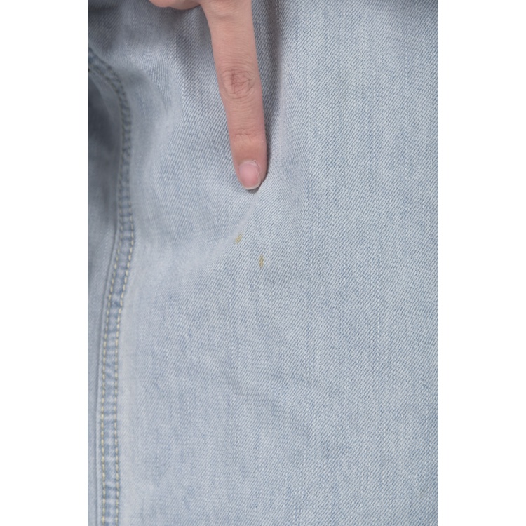 (XL) kkpop高腰丹寧牛仔吊帶棉質藍色長褲二手衣, , large