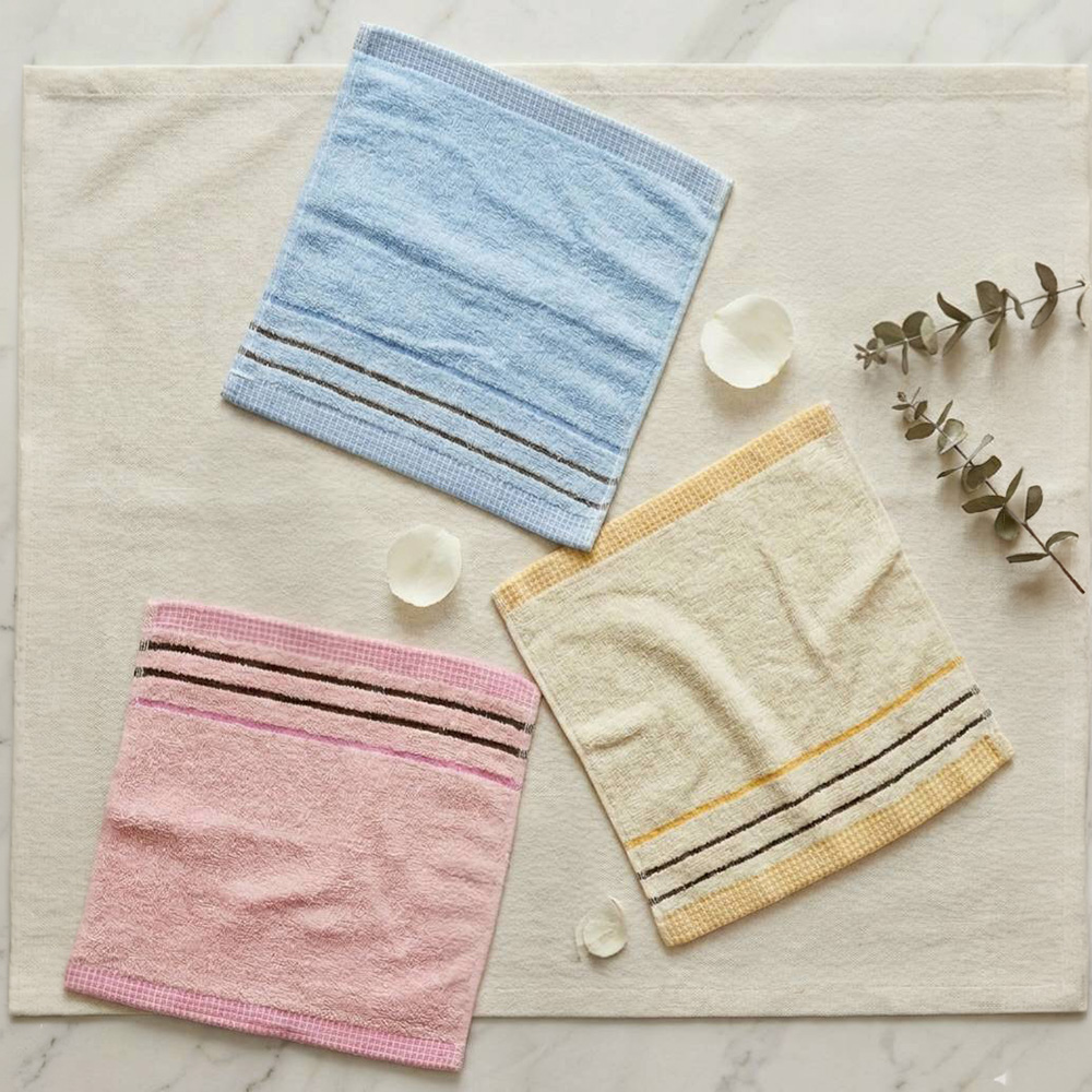 [Kaimei Cotton] MIT Lightweight Quick-Dry Pure Cotton Washcloths (28x30cm) - Kindergarten Handkerchiefs / Facial Towels, , large
