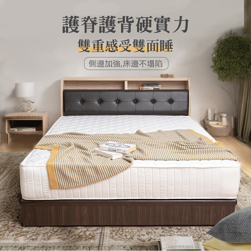 【KIKY】二代英式升級版泡棉加強圍邊獨立筒床墊, , large