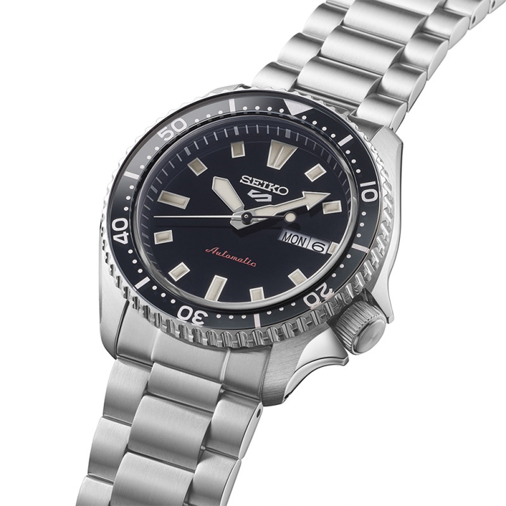 |預售|SEIKO 精工 5 Sports SKX 經典復刻機械錶-銀X黑 SRPL85K1/4R36-17K0D, , large