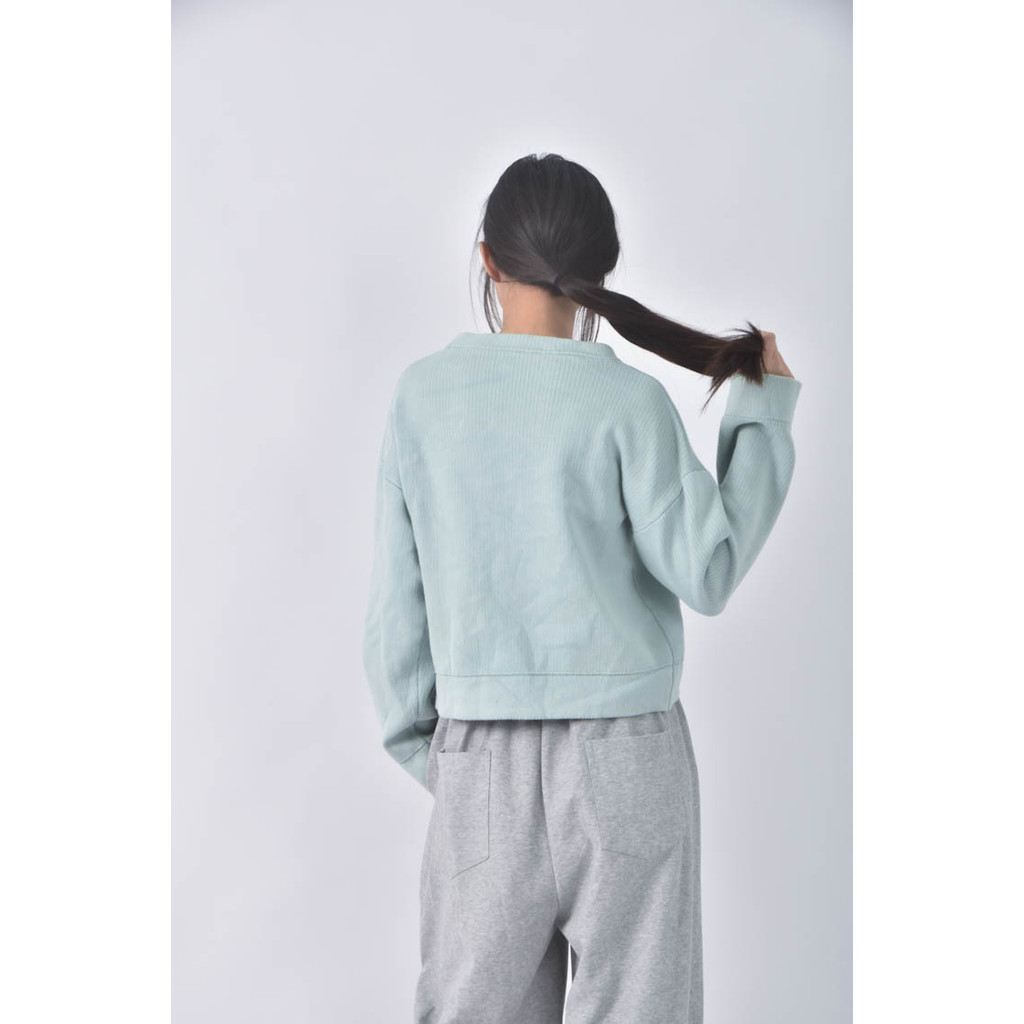 (S) 排扣綠色外套二手衣, , large