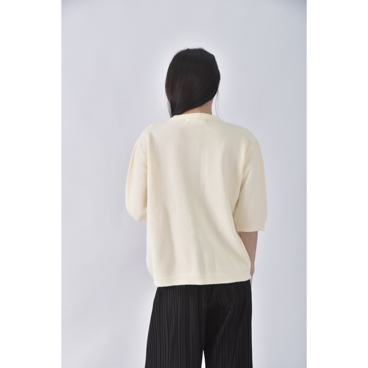 (L) 【房業涵私服】serissa素色白色毛衣二手衣, , large