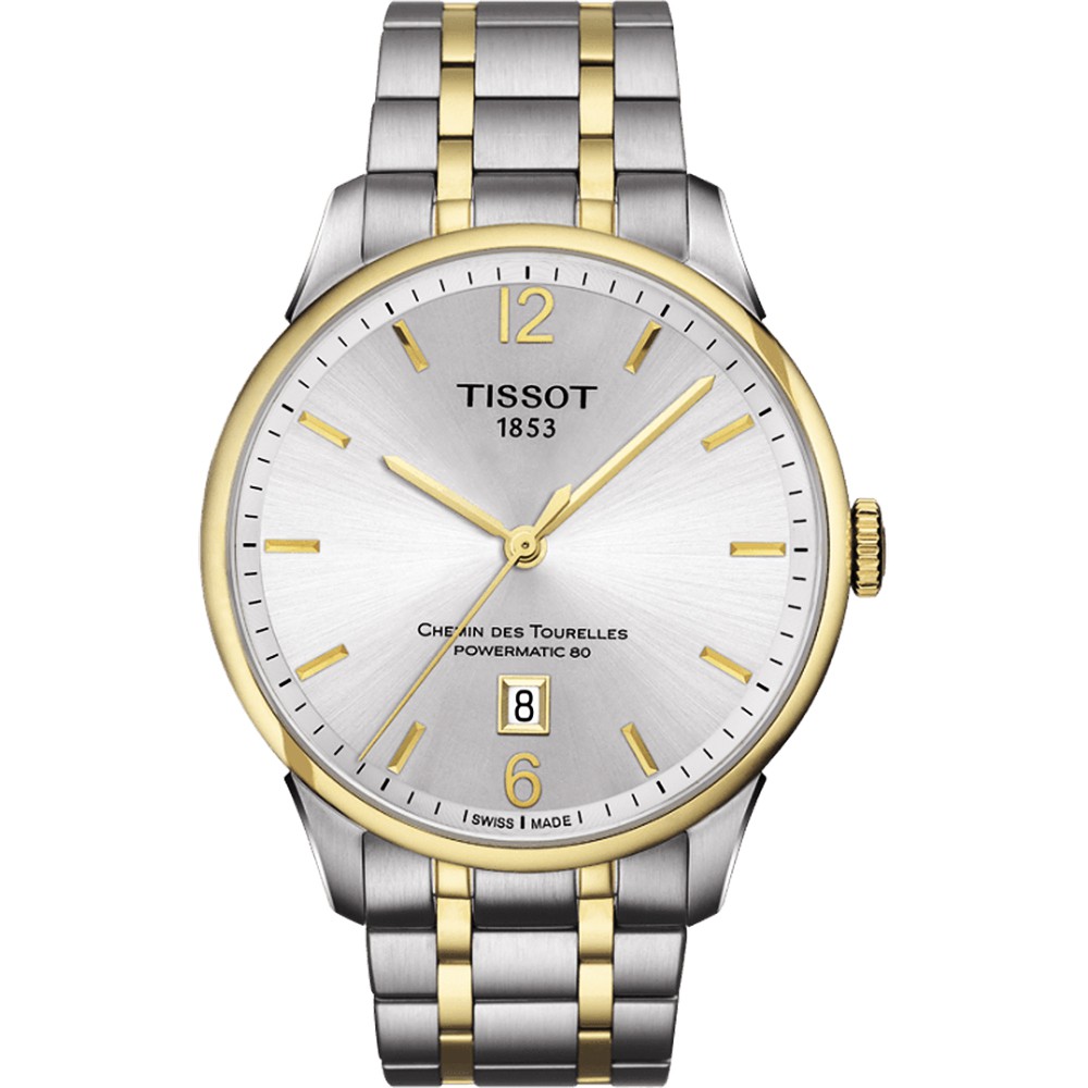 TISSOT 杜魯爾系列機械動力80腕錶-銀x雙色版/42mm  T0994072203700, , large