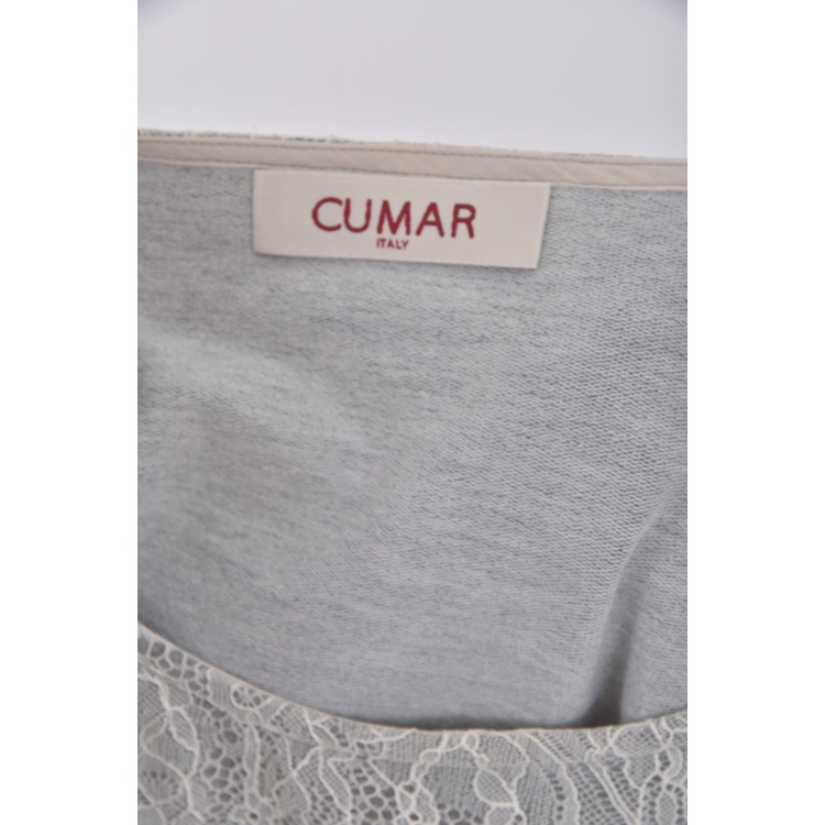 (S) 【依庭私服】cumar質感圓領灰色長袖上衣二手衣, , large