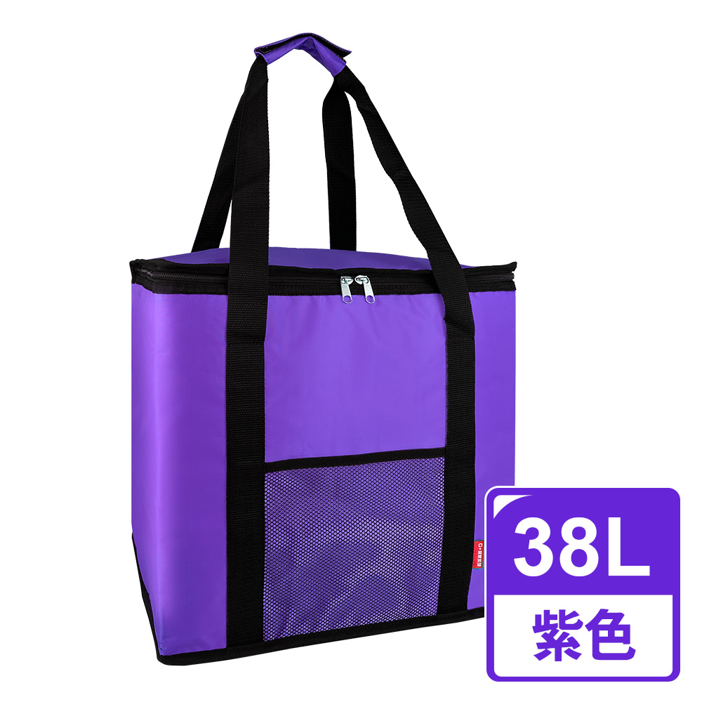 【G+居家】防潑水亮彩保溫保冰袋38L特大款(保溫保冰袋/露營保冷袋/肩背袋/手提環保袋/外送袋/保鮮袋/野餐袋/保溫餐袋/手提袋), , large