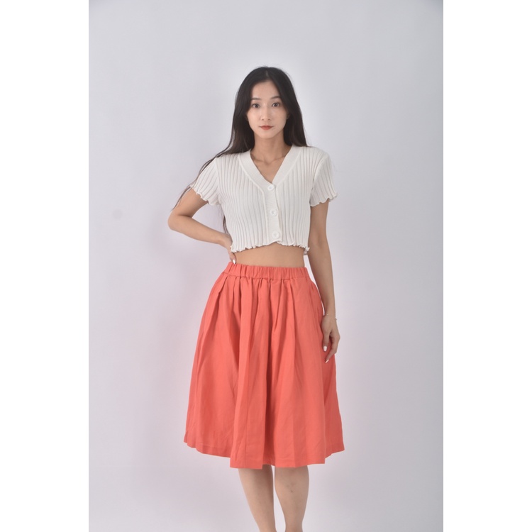 (M) je chichi素面橘色短裙二手衣