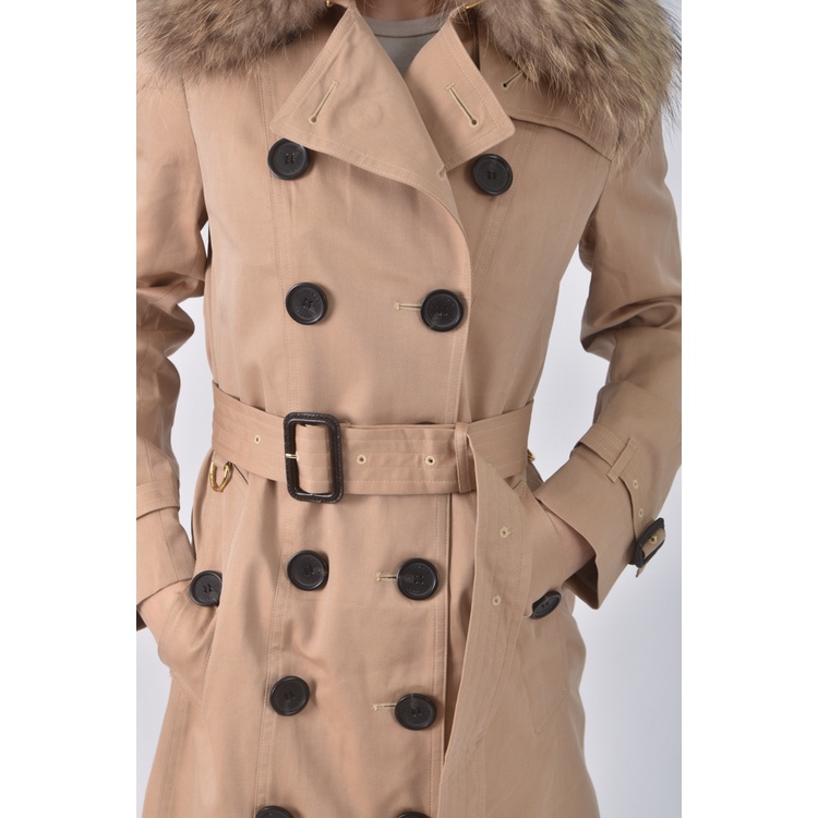 (S) burberry質感排釦風衣棕色外套二手衣, , large
