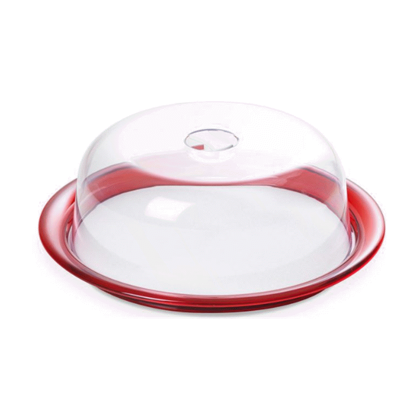 【OMADA】派對好幫手蛋糕收納盤 紅色(設計簡約百搭 為每一道菜餚增添色彩), , large