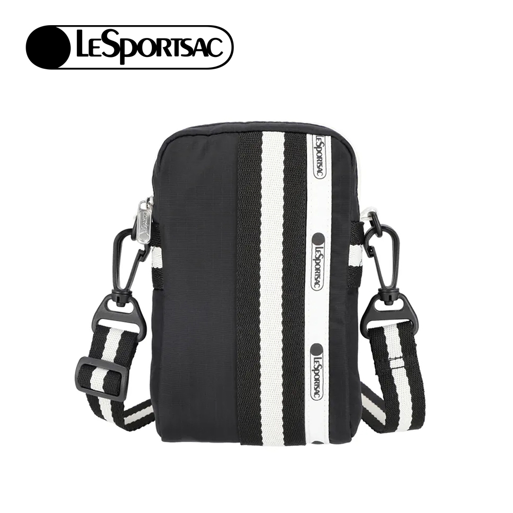 |快速出貨|Lesportsac Mini Web Crossbody 隨身小包 手機包/ 滾邊夜幕黑, , large