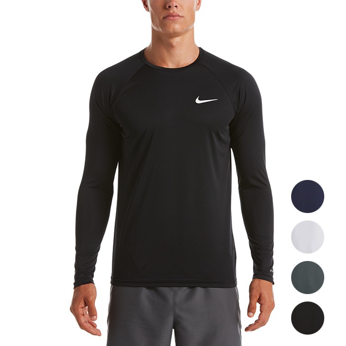 [秉宸] NIKE Essential 成人男性長袖防曬衣 長袖上衣 抗UV UPF 40+ DRI-FIT NESSA587, , large