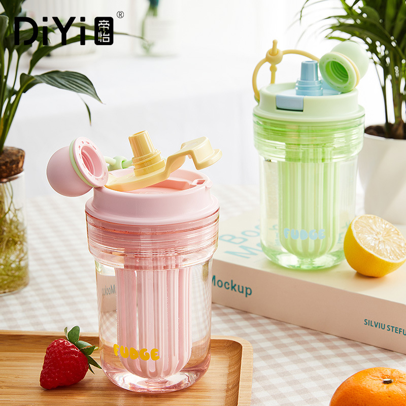 Pink 450ml Tritan Tea Separation Travel Bottle, 粉色, large