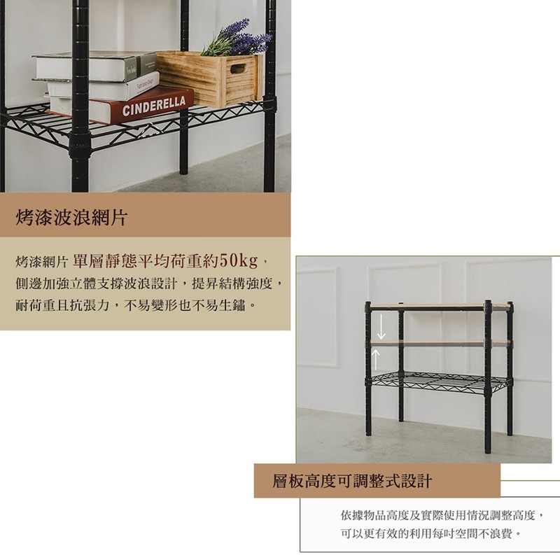 【Y HOUSE】60x30x180cm pine four-layer storage rack rack iron rack - painted white, , large
