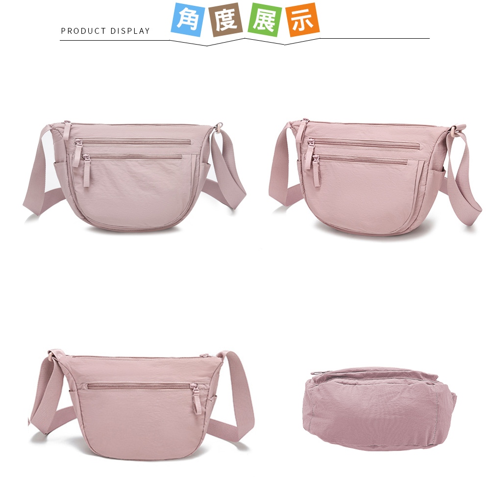 SPRING-簡約百搭斜背包 牛津布尼龍布多口袋肩背包-多色, , large